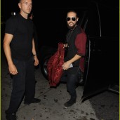 **NO Australia, New Zealand** West Hollywood, CA - Tokio Hotel stars Tom and Bill Kaulitz made a splash as they arrived at Bootsy Bellows Nightclub in West Hollywood. Bill gave a friendly smile and wave to fans as he navigated his way out of the club AKM-GSI July 28, 2015 **NO Australia, New Zealand** To License These Photos, Please Contact : Steve Ginsburg (310) 505-8447 (323) 423-9397 steve@akmgsi.com sales@akmgsi.com or Maria Buda (917) 242-1505 mbuda@akmgsi.com ginsburgspalyinc@gmail.com